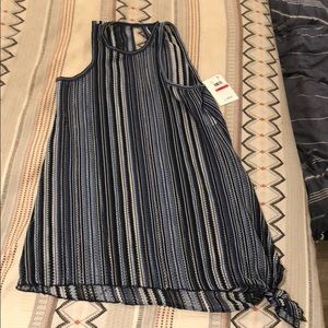 NWT!!! Becca Swim Semi Sheer Blue Striped Coverup